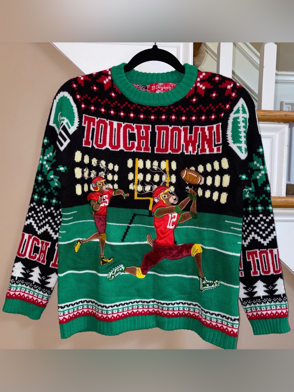 New Women’s Football Ugly Christmas Sweater Medium